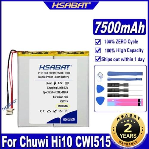 HSABAT CWI515 7500mAh Battery for Chuwi Hi10 CWI515 Tablet PC Accumulator 4 Wire Plug Batteries
