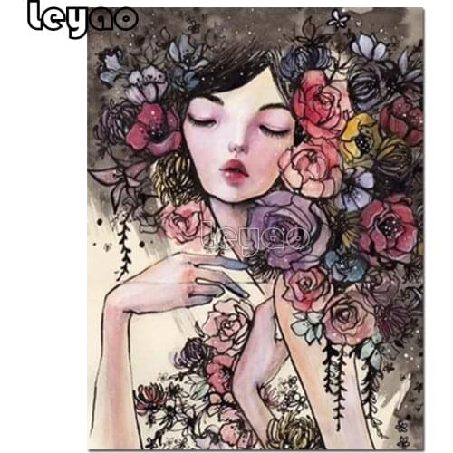 Diamond Painting 5d Flower elf Full Square/Round Drill Handmade Diamond Embroidery fantasy art Home Decor Cross Stitch Kits