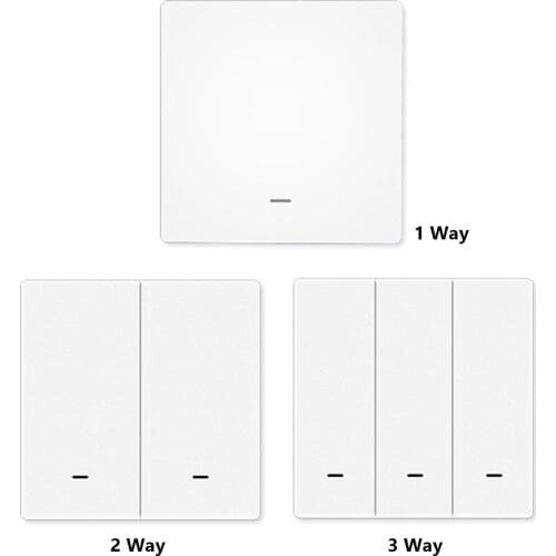 Bluetooth-compatible ZigBee Wireless Smart Wall Panel Switch 1/2/3 Gang Support Tuya Smart Life App Control Hub Required