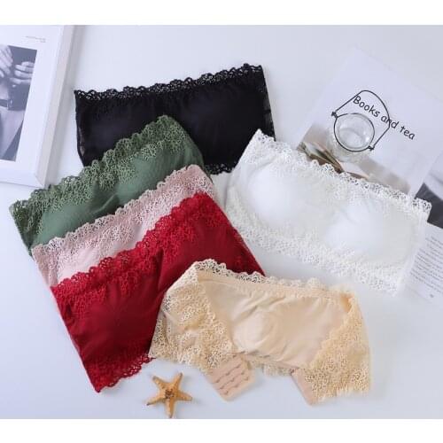 Seamless Underwear Tube Tops Women Invisible Bra Intimates Crop Top Strapless Push Up Thickening Wrapped Chest Bras Breathable