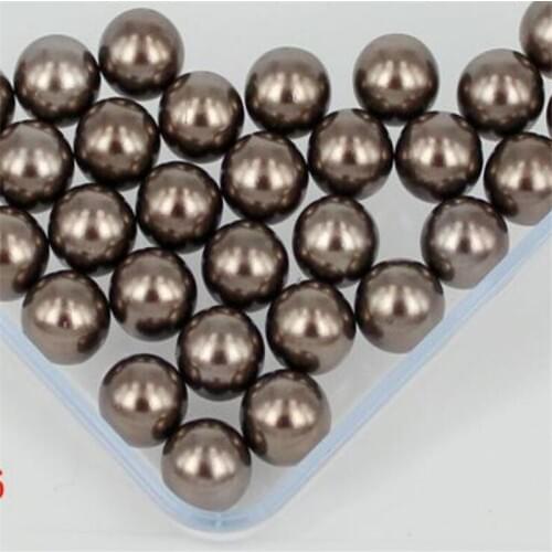 Loose 1.5mm-18mm Deep Coffee Color No Holes Pearl Bead DIY Plastic Imitation Pearl Beads for Garment Hand Craft Art Decoration