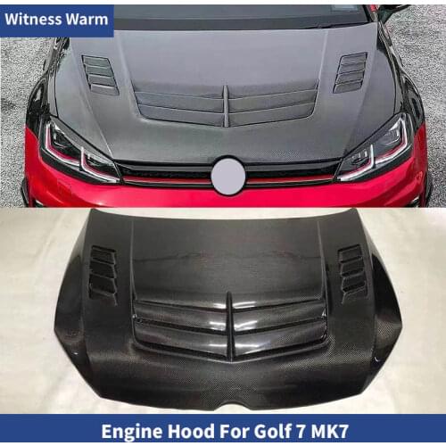 For Golf7 carbon fiber FRP engine hood car Bonnets engine Covers for VW Golf 7 MK7 body kit 2014-2017