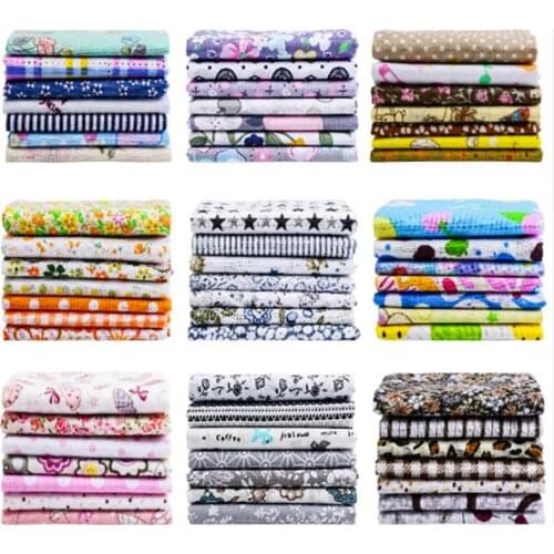 24*25cm/Pack 7pcs/Pack Printed Cotton Fabric Patchwork Floral Pattern Fabric Face Protection DIY Calico Sewing Supplies T7866