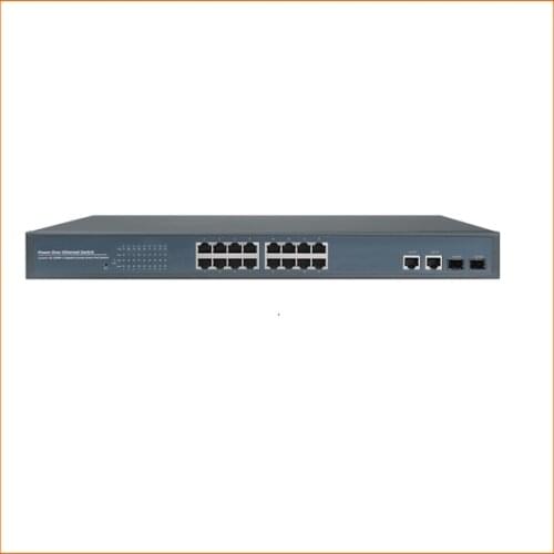16 Ports POE Switch With 2 Gigabit COMBO, 16 ports 10/100M, 2 ports 10/100/1000M