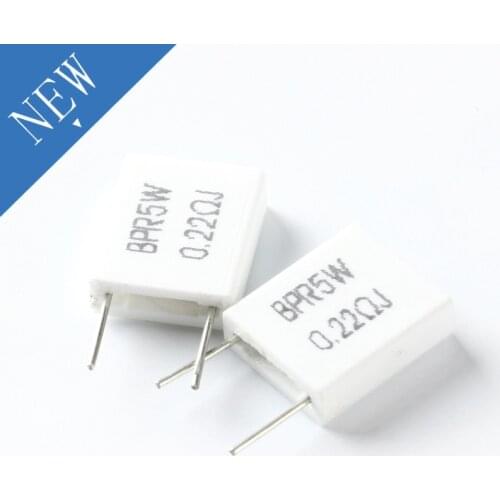 20 pcs 0.22R Ohm 5 W Cement Resistor Non-Inductive Resistor Set BPR56 0.22R ohm DIY Electronic kit