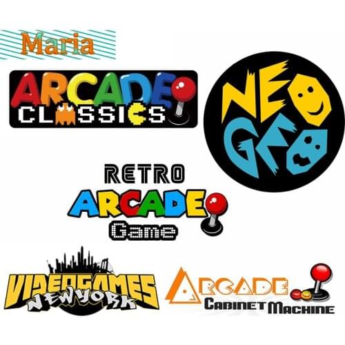 Nostalgic Retro Games (for FM Label Prodotto Arcade Cabinet Machine DIY Car Stickers and Waterproof SUV Decorative Decals)vinyl