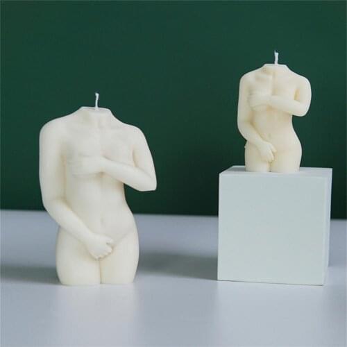 2021 New Woman Nude Body Clay Mold 3D Human Candle Gypsum Chocolate Candle Valentines Day Cake Mold Clay Resin Moulds