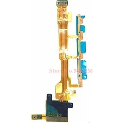 Original Power ON OFF Volume Side Buttons Flex cable For Sony L36H LT36 C6602 C6603 Power Switch Audio with microphone connector