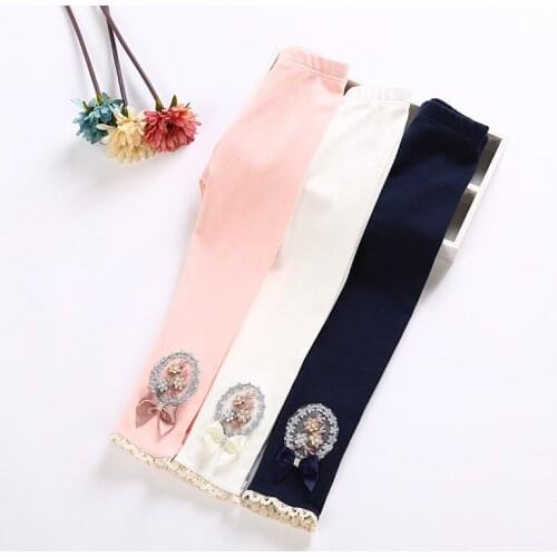 Autumn Girls Leggings Cute Princess Lace Cotton Pants Baby Girl Leggins Collant Enfant Fille Kids Leggings Childrens Pantyhose