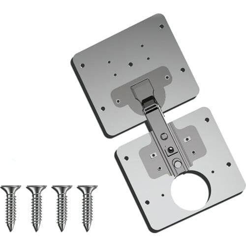 Hinge Repair Plate Stainless Steel Bracket Cabinet Hinge Repair Plate Kit for Protecting Wooden Kitchen Cabinet Door Furniture