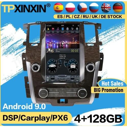 Carplay Tesla 128G Radio Android For Nissan Patrol 2010 2011 2012 2013 2014 2015 2016 2017 GPS Player Navigation Audio Head Unit