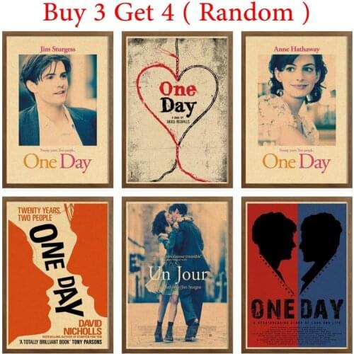 One Day Retro Movie Poster Wall Decor Classic Movie Poster Decoration Painting poster print Film Decal For room decor42X30cm