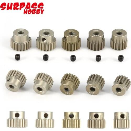 Pinion Gear,5pcs/Lot SURPASSHOBBY 48DP 3.175mm 16T-20T/21T-25T/26T-30T/31T-35T/36T-41T Pinion Motor Gear For 1/10 RC Car Toys