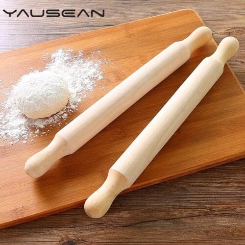 Large Solid Wood Rolling Pins Pizza Bread Biscuit Baking Tool Stick Decoration Dough Roller Wooden Sticks Kitchen Accessories