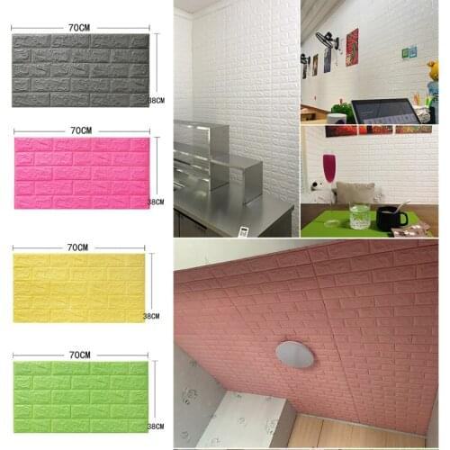 Waterproof Self-adhesive Wallpaper Peel Foam 3D Stick Wall Panel Living Room Bedroom Kidroom DIY Brick Stickers Home Decor