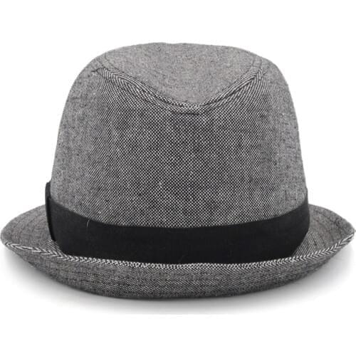 High Quality Men Fedoras Winter Autumn Imitation Cotton Top Jazz Hat European American Round Caps Bowler Hats