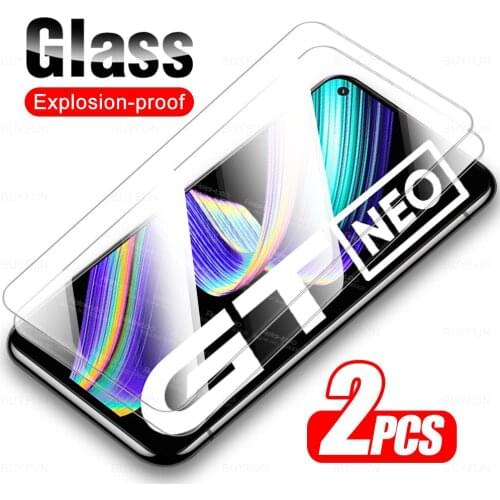 2pcs Tempered Protective Glass For Oppo Realme GT Neo Glass Screen Protector Realmi Realmy GTNeo RMX3116 6.43" Cover Phone Film