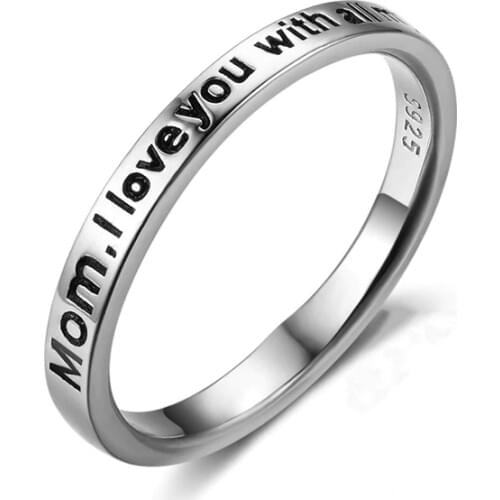 Vintage Engraving Classic Ring Simple Letter Print Ring For Women Accessories Fashion Jewelry Gift Ring