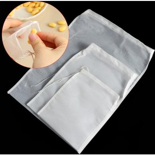 1PC 200 mesh Reusable Nylon Fine Mesh Milk Bag ultra-fine filter Coffee Strainer Wine Colander Cheese Tool Cooking Supplies