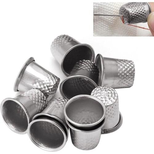 10PCS/Pack Thimbles Multi Size Finger Protector Sewing Quiting Handmade Craft Tool
