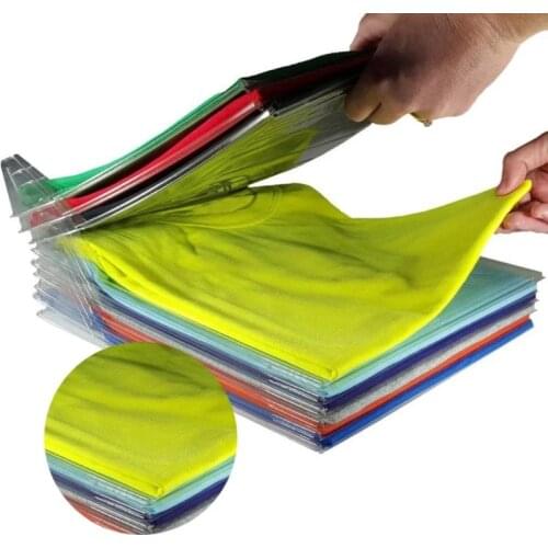 10pcs Creative Home Clothes Organizer Shirt Folder Documents Dividers T-Shirt Organizations Storage Home Necessity Organizer