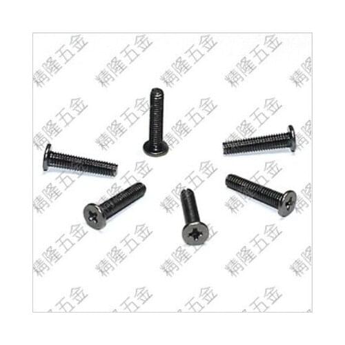 100pcs/lot High Quality CM2.5*12 Steel With Black Znic Plus Hard Laptop screw (notebook computer screw)
