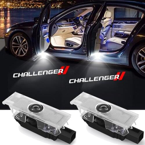 2-4 pcs Laser Projector Car Door LED Light For Dodge Challenger SRT Demon Charger Logo Shadow Welcome Courtesy Light Accessories