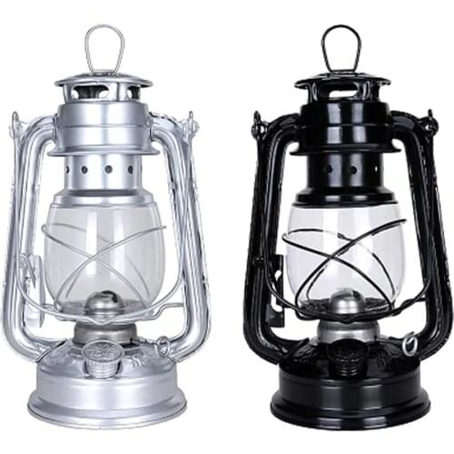 2pcs Nostalgic classic kerosene lamp hurricane Lantern mastlight wild emergency light camp light,paraffin lamp 19cm