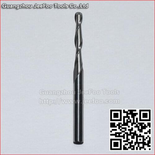 3.175*2.5*15 Solid Carbide 2 Flute Ball Nose Mill / Solid Carbide End Mills For computer engraving tools