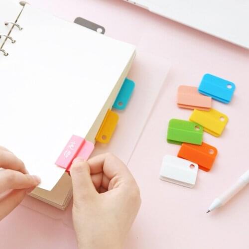 6pcs Colorful Books Clip DIY Practical Notebooks Document Sorting Message Memo Clips Multifunction Home Office Desktop Organizer