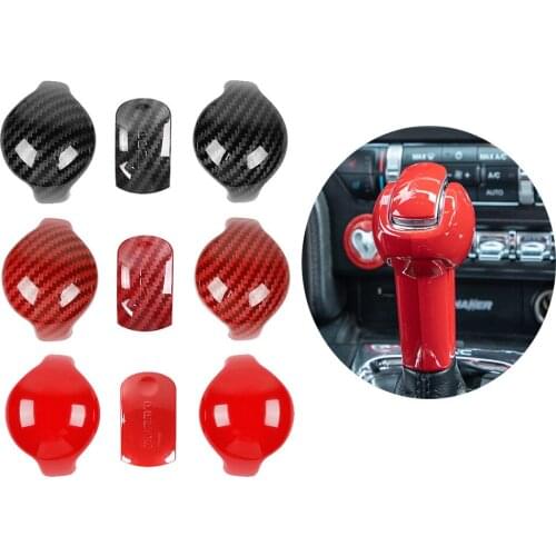 ABS Interior Gear Shift Knob Head Cover Decoration Trim Fit for Ford Mustang 2015-2021 Car Accessories