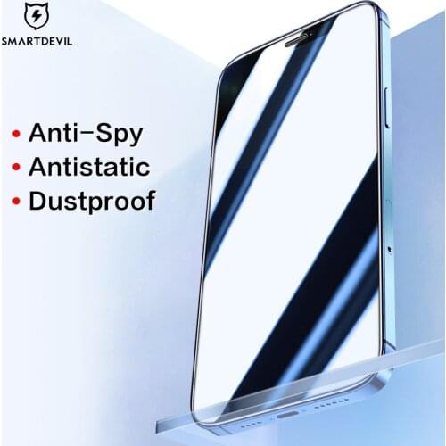 SmartDevil Antistatic Privacy Screen Protectors For iPhone 12 Pro Max Anti Spy Tempered Glass For iPhone 12 12 mini Full Cover