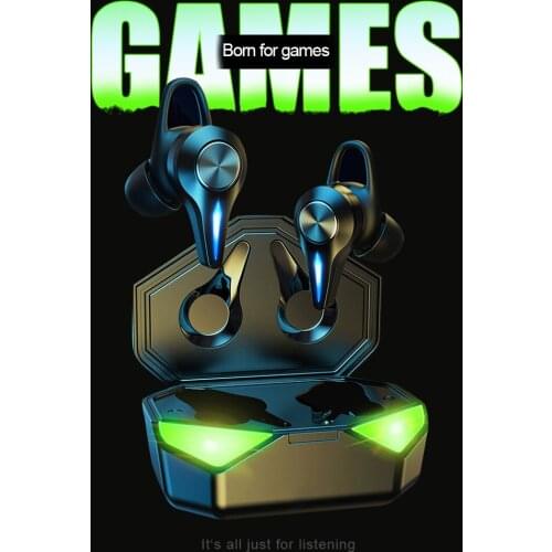 K5 TWS Bluetooth Earphones Gaming Headset No Delay 9D Hifi Stereo Wireless Headphones LED Light Noise Cancelling Headsets Gamer