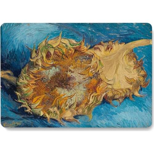 Sunflowers Van Gogh Painting Pattern Laptop Case For MacBook Pro Retina Air 12 13.3 15inch New Pro 16 Cover Shell