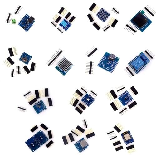 D1 Mini ESP-12E WIFI Development Board DHT11 DS18B20 BMP180 WS2812 Micro SD 0.66 OLED NodeMCU Lua IOT Board for WeMos DIY Kit
