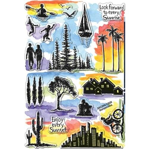 Scenery Clear Stamps Scrapbook Paper Craft Clear stamp scrapbooking A0547
