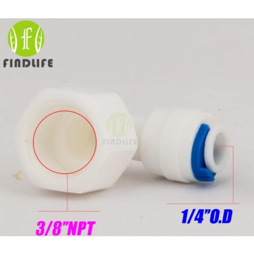 Water Filter Parts 5pcs 1/4" OD Tube *3/8" NPT BSP Elbow FeMale Quick Connector for ro water purifier system 4046N