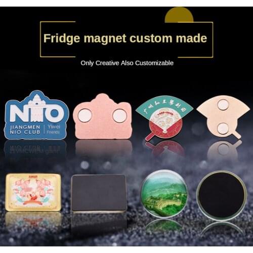 Custom Made Metal Refrigerator Magnet Diy Custom Logo Personality Three-dimensional Cartoon Magnetic Sticker Resin Soft Paint