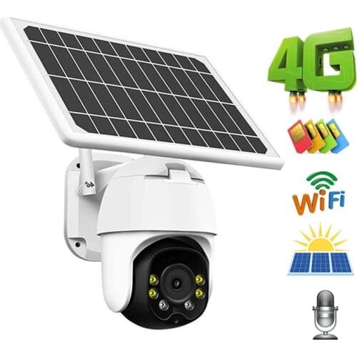 HD 4G Solar Camera Outdoor Battery Powered Solar 4G Security Wifi CCTV Camera PIR Human Detection 1080P Camera De Surveillance