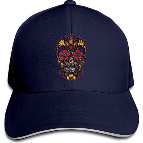 Day Of The Dead Sugar Skull Dark Baseball Cap Peaked Cap Cotton Cap Snapback Hat Summer Cap Hip Hop Fitted Cap skeleton Goth