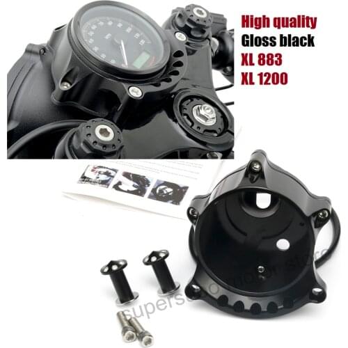 Black Cafe Gauge & Headlight Mount for Harley Sportster IRON 883 Cafe Gauge XL883 1200R Nightster Roadster 08-13