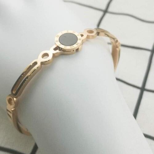 Larg and smaill circles European and American classic brands luxury women bangle steel