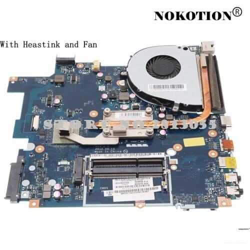 NOKOTION Laptop Motherboard For Acer Packard Bell E1-521 TE11BZ NBY1G11001 Q5WT6 LA-8531P Main Board DDR3 With Heatsink Fan