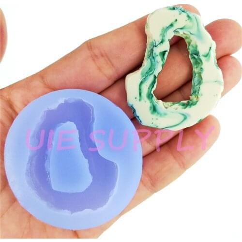 BYL342U Fancy Earrings Jewelry Silicone Mold Necklace Pendant Resin Art Fondant Cake Decoration Candy Chocolate 43.4mm x 31mm