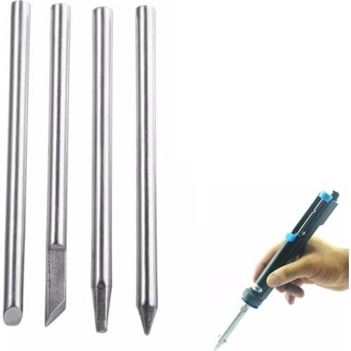 1pc 3.7mm Dia 30W Replaceable Internal Heating Electric Soldering Iron Bit Silverline Four Shape Tips