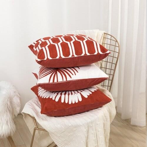 Towel Embroidery Flush Cushion Cover 45*45 Ins Decorative Sunflower Pattern Throw Pillows Case Home Decoration Sofa Pillowcase