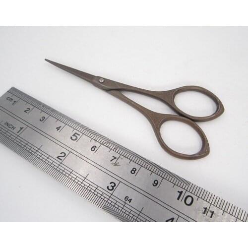 Pointed Tip Long cross stitch Retro Vintage Antique Fine Sewing Tailor scissor handicraft DIY Household Fabric cut trim shear