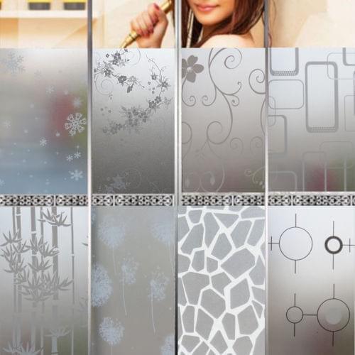 Bathroom Glass Window Film Sticker New Waterproof PVC Opaque Privacy Static Frosted Glass Window Film Home Decor Hot Sale