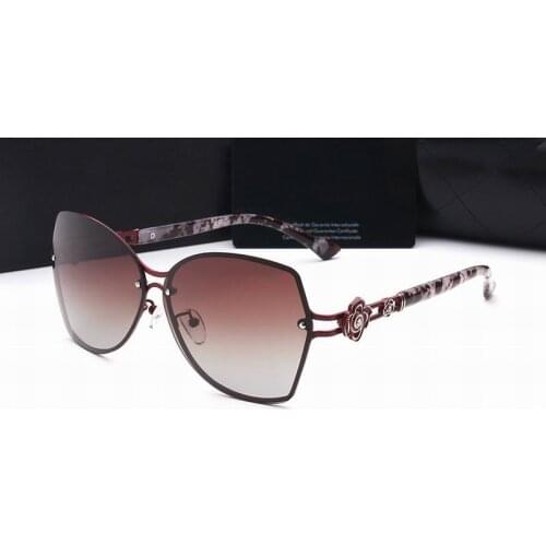Polarized Good Quality Large Size Sunglasses Sun Glasses for Ladies TAC Lens Metal Bracket No. 2617
