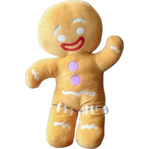 30-60cm Cute Gingerbread Man Plush Baby Appease Doll Biscuits Pillow Cushion Reindeer Home Decor Toy for Children Christmas Gift